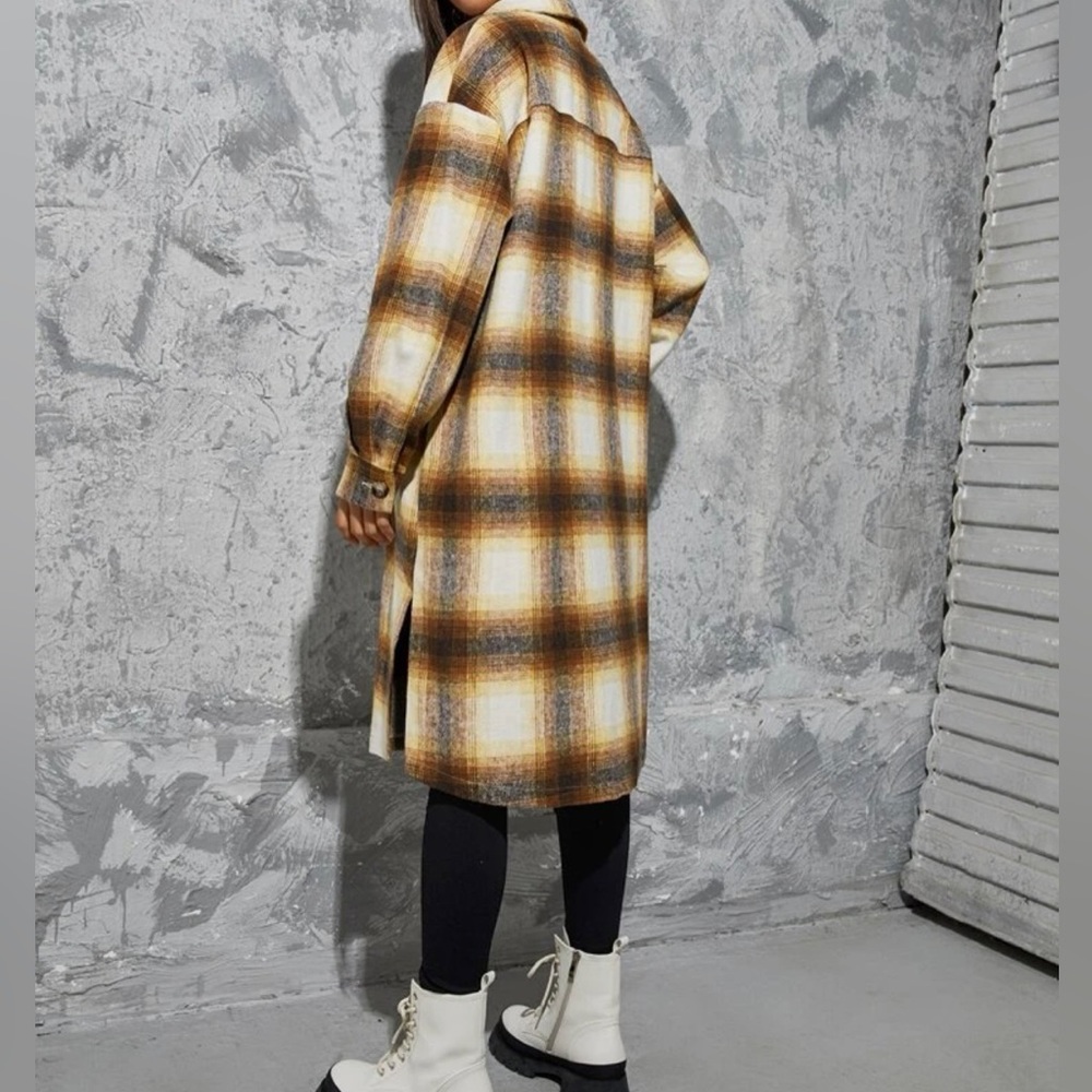 Plaid Overcoat - Picture 2 of 4